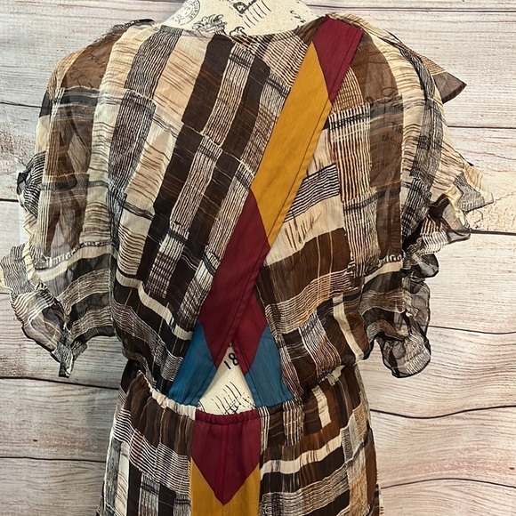 Plenty by Tracy Reese Silk Dress Ruffles Size Medium - Picture 7 of 11